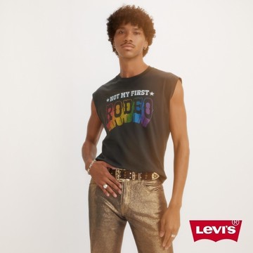 Levi's Pride平權系列 男女同款 寬肩彩虹LOGO背心 熱賣單品 A7940-0000
