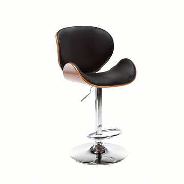 E-home Freda弗蕾達曲木吧檯椅 二色可選黑色