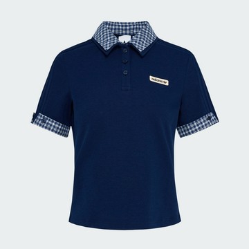 ADIDAS PLAID POLO SS W 女 短袖POLO KU9396