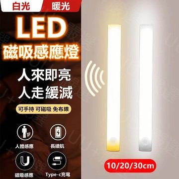 🌞滿10送1🌞現貨50cm人體感應LED感應燈 USB充電夜燈 長條感應燈條 衣櫃燈 床頭燈 樓道燈 起夜燈 防摔感應燈
