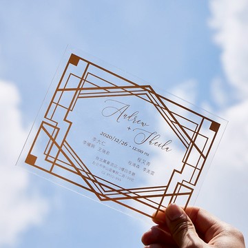 The Great Gatsby - 壓克力燙金喜帖