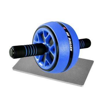 LEADER X 進階核心訓練健腹輪，靜音耐磨，舒適海綿握把  寶藍色