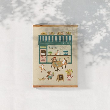 香頌畫咖啡  | 插畫A4海報