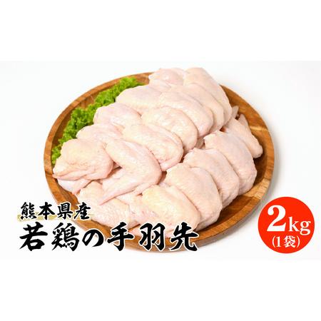 ふるさと納税 熊本県産 若鶏の手羽先 2kg 1袋 鶏肉 熊本県八代市