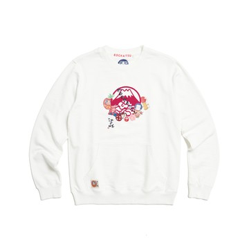 江戶勝｜男裝｜毬櫻花圖騰厚長袖T恤