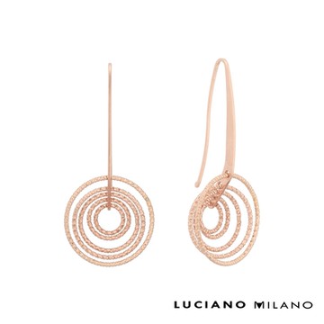 LUCIANO MILANO 海洋晨沐 純銀耳環(玫瑰金色)