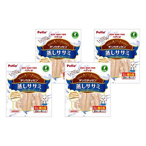 ペティオ (Petio) 犬用おやつ デリカテッセン 蒸しササミ （2本入×4