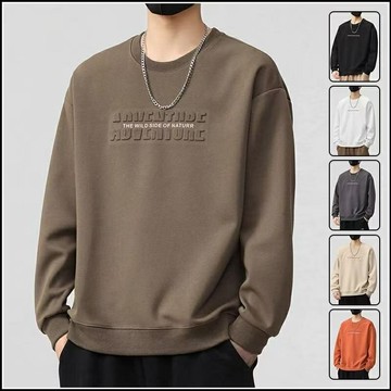 【春秋潮搭】男士衛衣 青少年衛衣 長袖T恤 男裝上衣服 純棉面料 寬鬆版型 印花設計 春秋季日常休閒 運動百搭