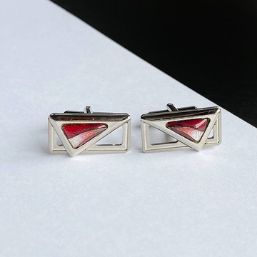 太空【Ruby紅寶石】景泰藍袖扣袖扣純銀有線景泰藍