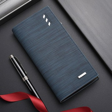 【品樂．BAO】俏皮。鋼絲紋薄款多卡位長夾皮夾