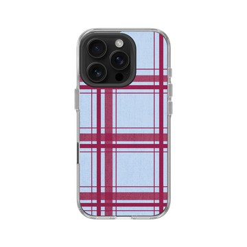 iPhone 16 Pro Clear Case（相機按鈕） 透明 - Pattern Play - 高地格紋