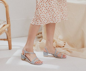 秒穿方頭細帶粗跟涼鞋 友善尺碼37-45_粉藍