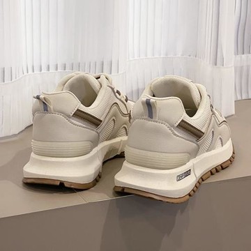 馬怪網面透氣運動鞋女新款百搭輕便女鞋網紅超火百搭老爹鞋厚底休