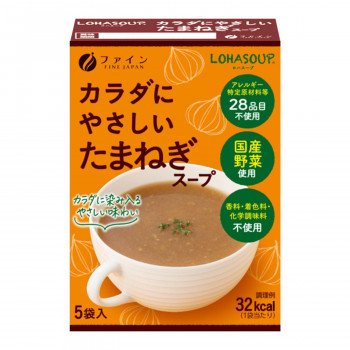 ファイン　LOHASOUP(ロハスープ)　カラダにやさしいたまねぎスープ　50g(10g×5袋)　割引不可