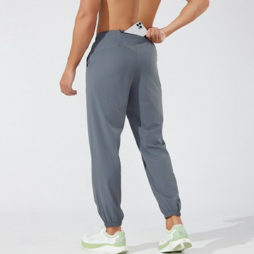 現貨+預購 運動長褲運動服跑步長褲健身訓練褲休閒長褲-彈力速乾高彈束口寬鬆男褲子4色74la89【獨家進口】【米蘭精品】