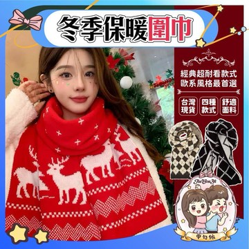 🌈甲勾依 快速出貨 冬季保暖圍巾 經典款式 加厚圍巾 歐系圍巾 加厚加絨