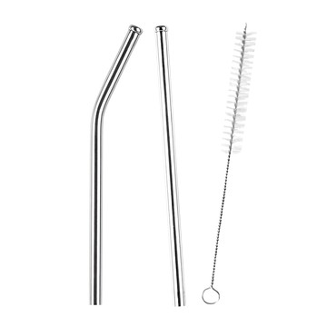 Green Bell 綠貝 316不銹鋼迷你吸管 含食品級尼龍刷毛  1組  3支