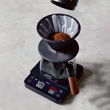 【Matrix X HARIO】M2 Pro AI大師 咖啡秤+α 阿爾法錐形凹肋陶瓷濾杯01黑+溫控細口壺650ml 白色組合 /AI智能引導/手沖V60濾杯/手沖咖啡壺 禮物 情人節 生日 送禮