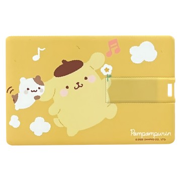 Sanrio 三麗鷗 布丁狗 卡片式USB2.0 插畫風格隨身碟 Haushin01  128GB  1個