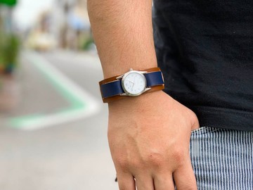 WPILES 男士式成人休閒W堆手錶Tararin繩子WPW-BNW-B