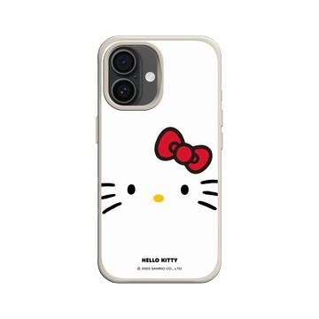 iPhone 16 SolidX 貝殼灰 - 三麗鷗-Hello Kitty - 大臉Hello Kitty