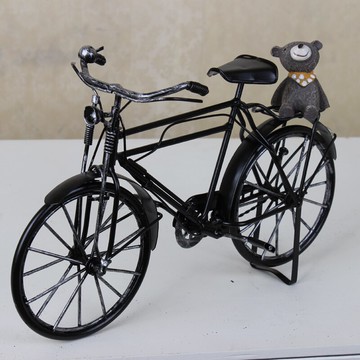 工藝品擺件鐵藝自行車軟裝家居飾品 櫥窗裝飾桌面汽車擺件復古