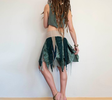 綠色森林仙子裙，小精靈舞者服飾