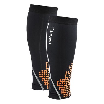 Craft DELTA 壓縮腿套 Calf Protection 路跑/馬拉松 男款 1903227 黑/橘9576