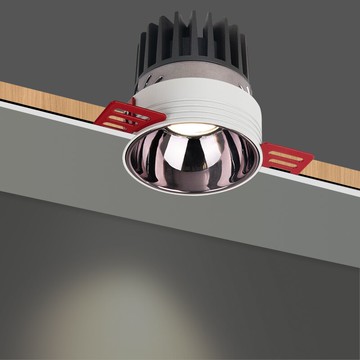 防眩無邊框led射燈COB嵌入式暗裝開打孔預埋隱藏天花燈無主燈照明