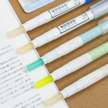 馬卡龍色 可替換 文青風筆型口紅膠(1入) 固態膠 固體膠 固態膠水 變色膠棒 筆膠