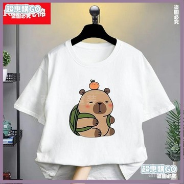 ♦️超夯單品♦️🔥新款上市🔥兒童服裝純棉夏季半袖上衣兒童男女童短袖T恤夏裝兒童中小童新款卡皮巴拉 CTQH