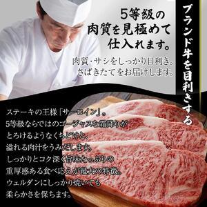 ふるさと納税 肉汁したたる 極上 サーロインステーキ 4枚 (合計1kg) 博多和牛A5ランク 福岡県福岡市