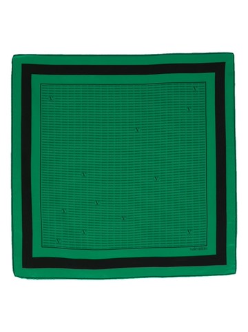 Valentino Garavani Pre-Owned - 1980s logo-print silk scarf - women - Silk - One Size - Green
