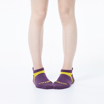 活力運動抑菌船型除臭襪(紫黃色 女M-L)