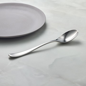 日本山崎金屬 - AQUATIQUE系列 -  霧面不鏽鋼晚餐匙 (203 mm)