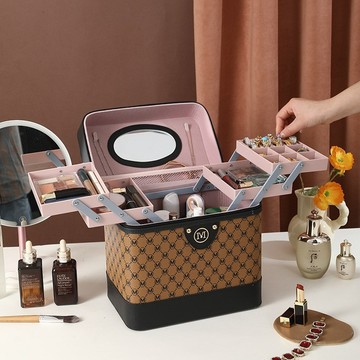 化妝箱 化妝箱大容量化妝護膚品首飾品收納盒女便攜多功能手提工具箱