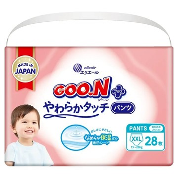 GOO.N 大王 日本境內版 SJ柔觸肌系列褲型尿布 13~28kg  2XL  28片