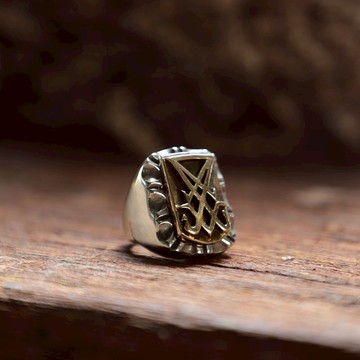 明星戒指男士銀撒旦