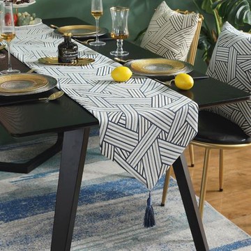 北歐時尚茶幾桌旗輕奢家用餐桌中間桌布條茶桌鞋柜蓋布電視柜長條