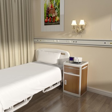 開立發票 免運 快速出貨 醫院病房床頭櫃塑料木紋床頭櫃護理床頭櫃療養老院美容院診所櫃子S