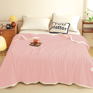 泡泡兔 毛絨保暖空調毛毯 少女粉  150 x 200cm