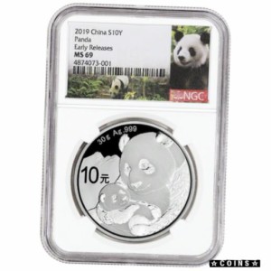 アンティークコイン 2019 China Silver Panda 30 g 10 Yuan - NGC MS69