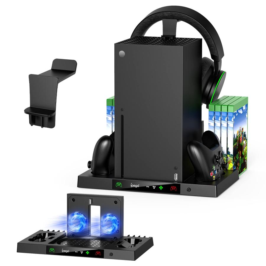 Upgraded Cooling Stand for Xbox Series X with Charging Station