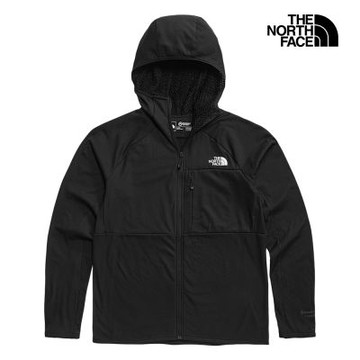 【The North Face 官方旗艦】北面男款黑色舒適保暖戶外連帽外套｜5J7SJK3