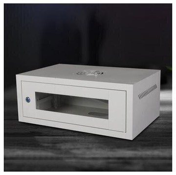 4U壁掛式設備櫃弱電櫃墻櫃交換機路由器掛墻電井箱  露天拍賣