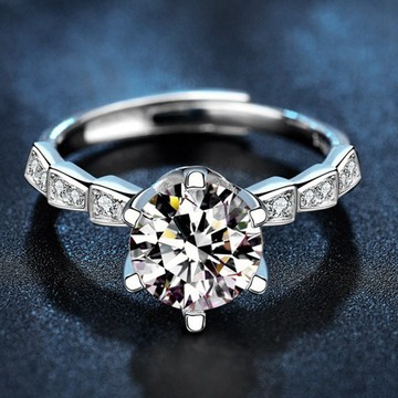一克拉戒指 開口戒指 竹節戒指 婚戒 戒指 指戒 求婚戒指 飾品 558