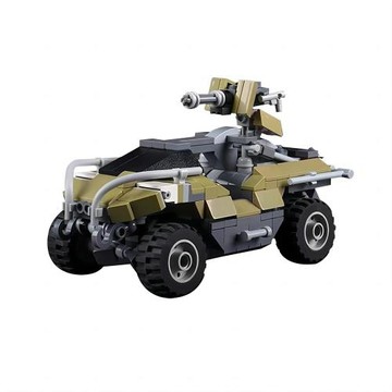 佳磚跨境積木玩具MOC-22291 M12 疣豬車模小顆粒益智拼裝速賣通