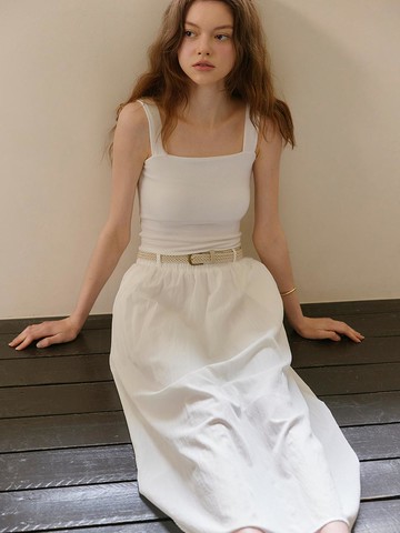 Basic Square Neck Sleeveless Top (TKIBG2872)