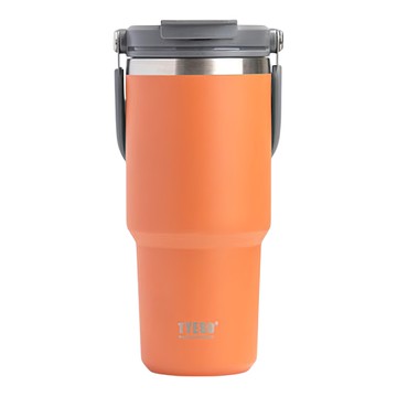 TYESO 泰碩 手提304不銹鋼水杯  橘色  750ml  1個