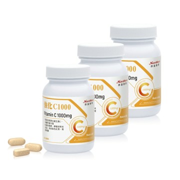 【Nutrimate 你滋美得】美國製強化維他命C1000+玫瑰果實(60顆/瓶)x3罐